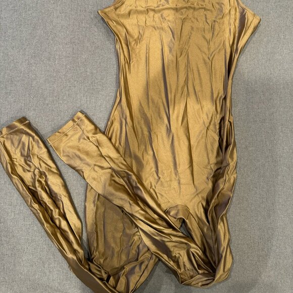 NWT SKIMS SHINE SPANDEX JERSEY CATSUIT, Sienna, Medium - Picture 3 of 5